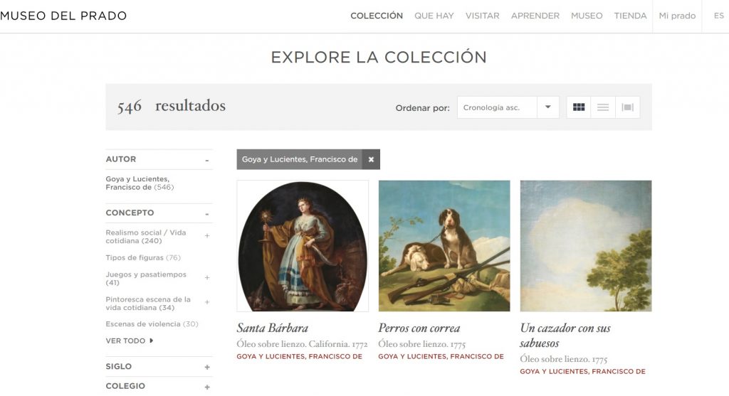 Colección web del Museo del Prado