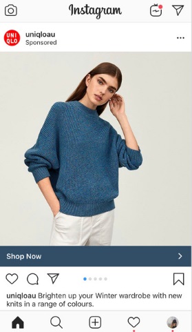 Instagram Ad example from Uniqlo
