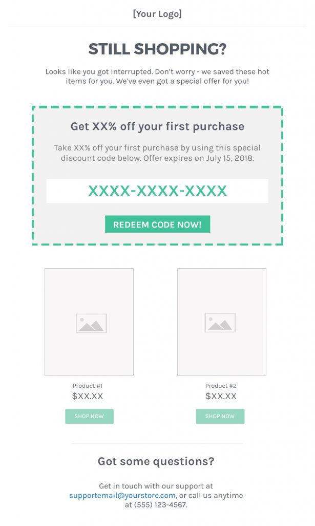 Coupon based email template