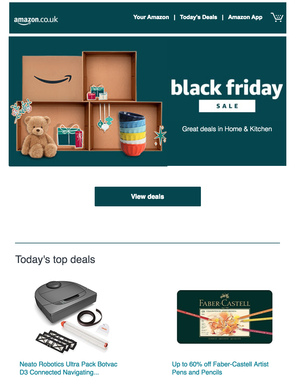 Ejemplo campaña Amazon Black Friday