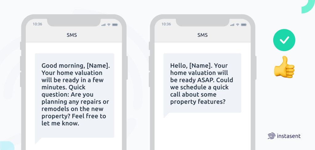 requesting deals real estate sms template