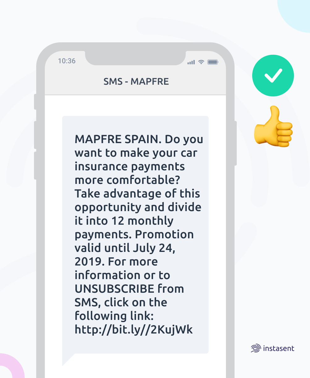 Mapfre SMS example
