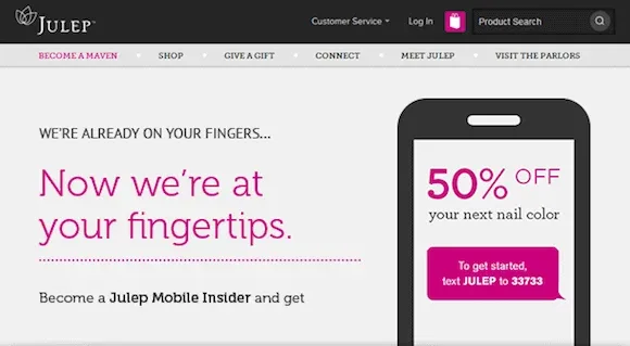 Campaña SMS Julep