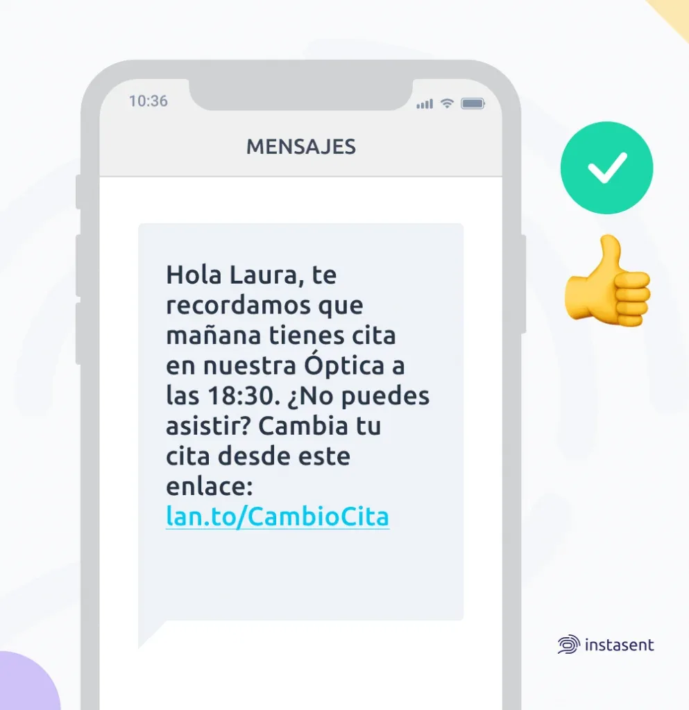 SMS recordatorio de cita